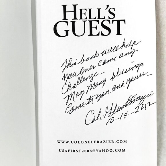 Hell's Guest By Col. Glenn D. Frazier - Hardcover - Autographed - Picture 2 of 7